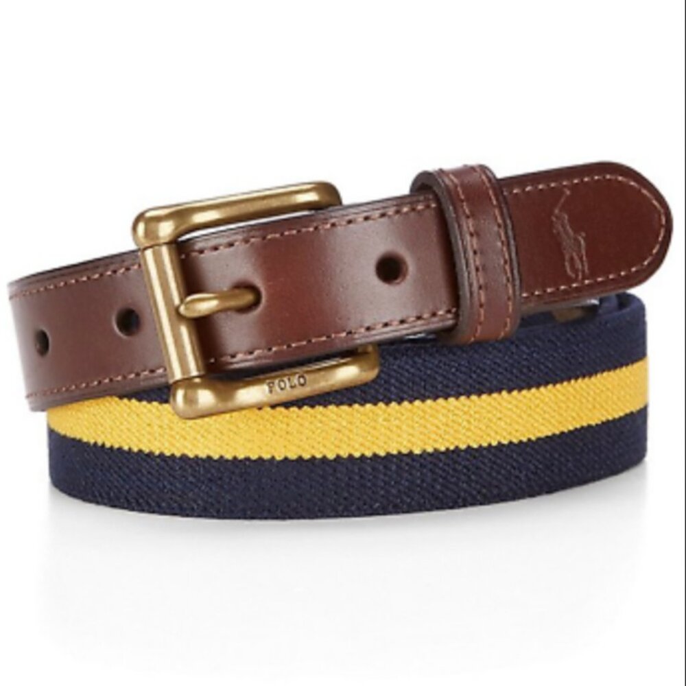 Polo Ralph Lauren Striped Stretch Webbed Belt